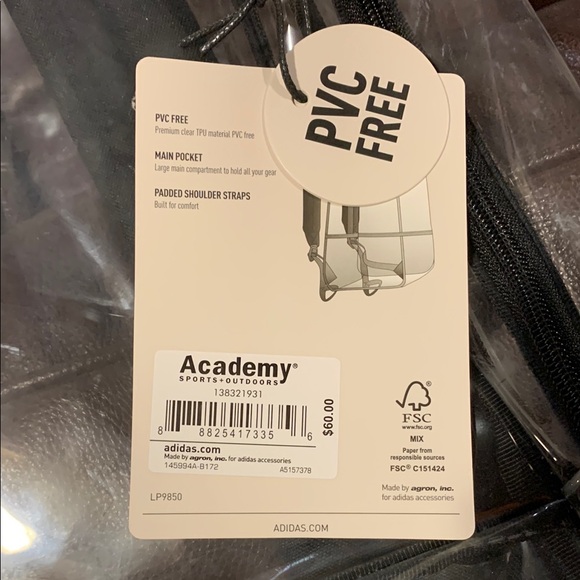 Clear Adidas Backpack - Picture 8 of 9